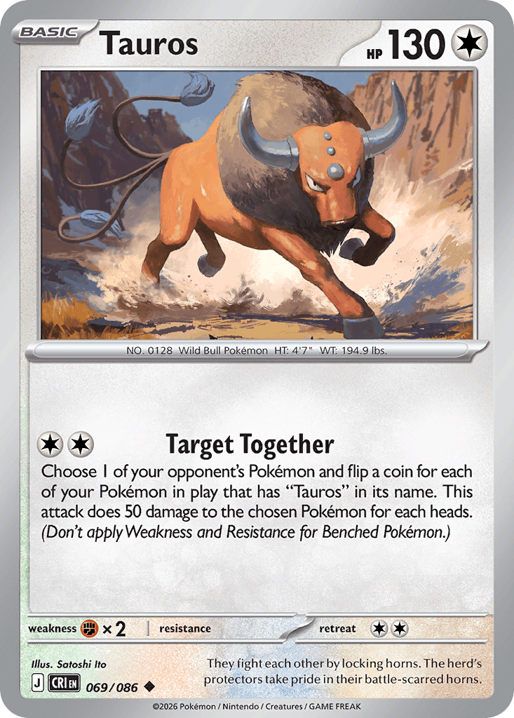 Carta Pokémon Tauros 69