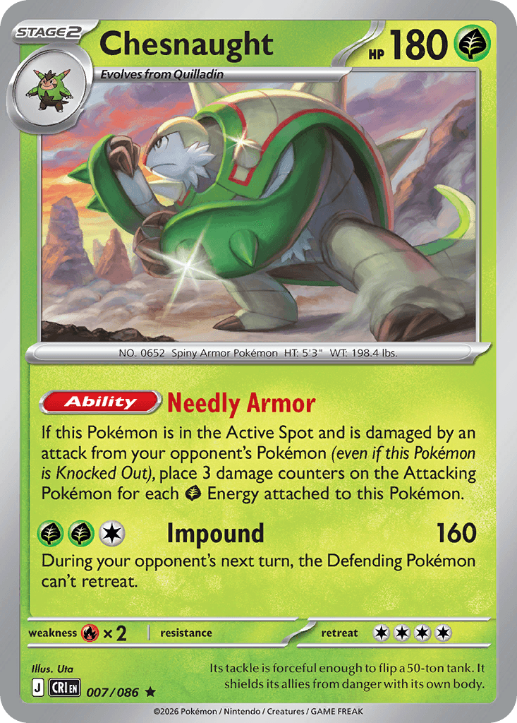 Carta Pokémon Chesnaught 7