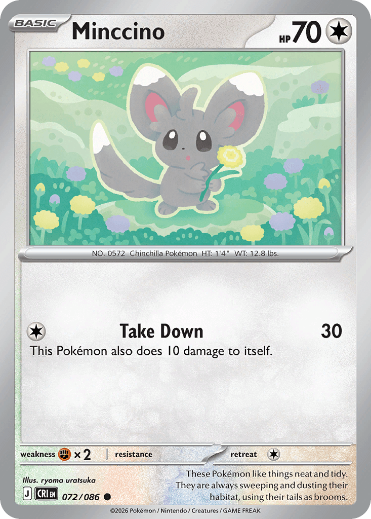 Carta Pokémon Minccino 72