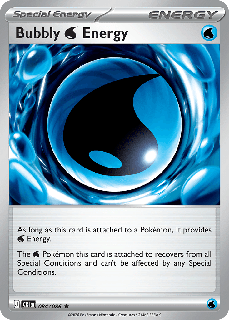 Carta Pokémon Bubbly Water Energy 84