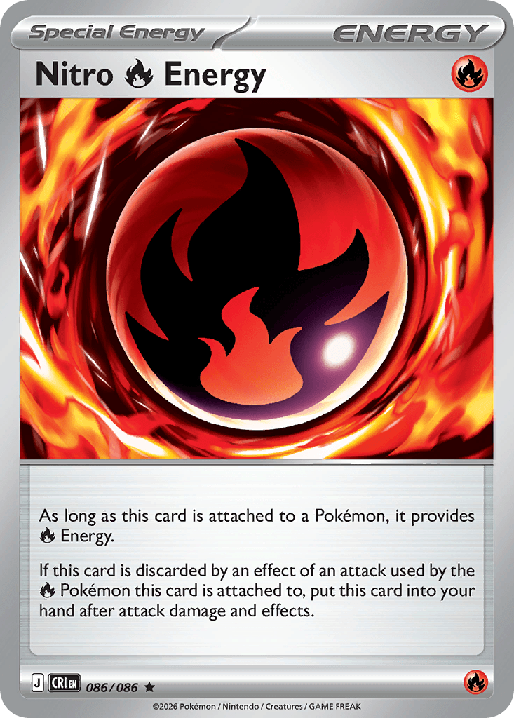 Carta Pokémon Nitro Fire Energy 86