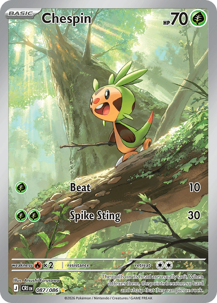 Carta Pokémon Chespin 87