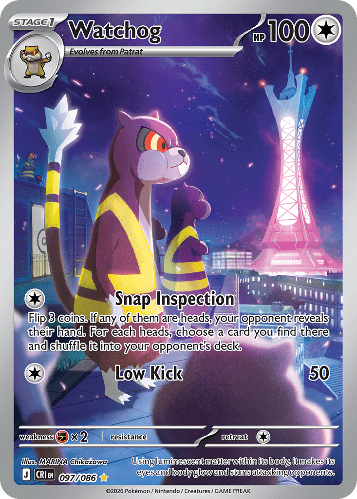 Carta Pokémon Watchog 97