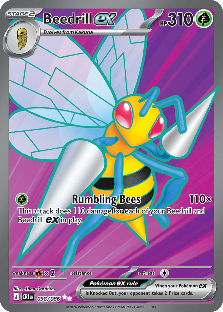 Carta Pokémon Beedrill ex