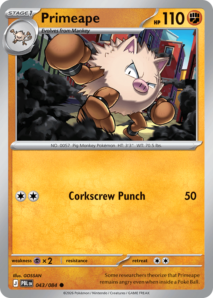 Carta Pokémon Primeape