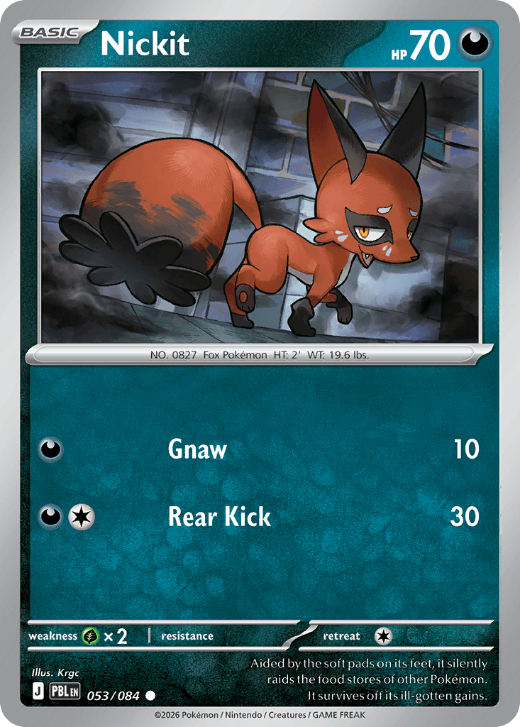 Carta Pokémon Nickit