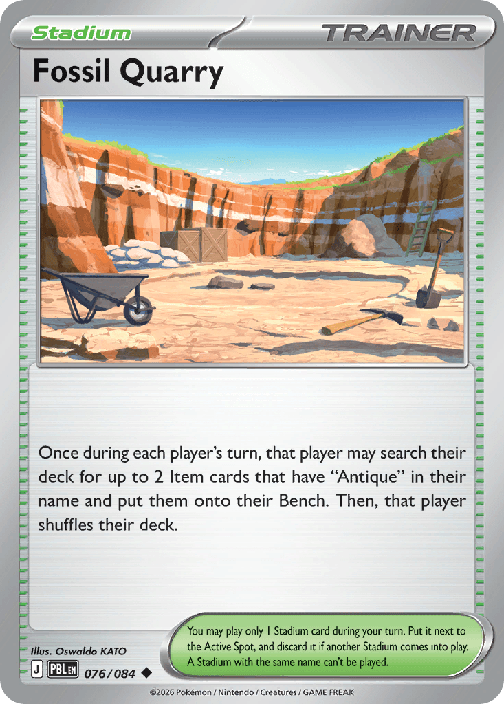 Carta Pokémon Fossil Quarry 76