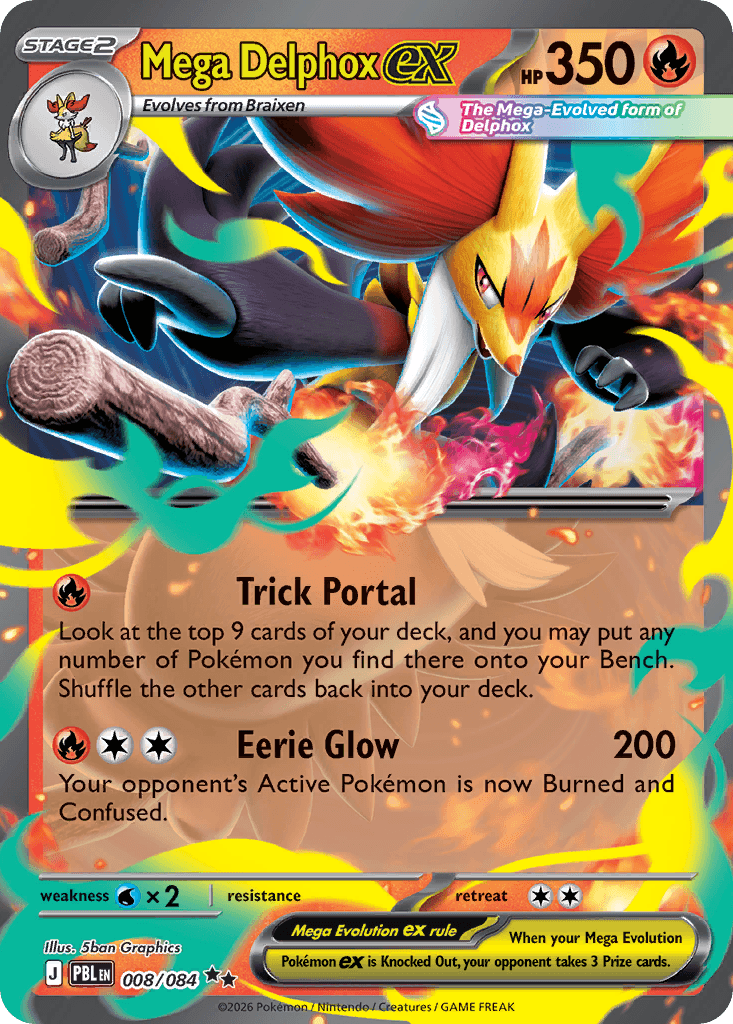 Carta Pokémon Mega Delphox ex 8