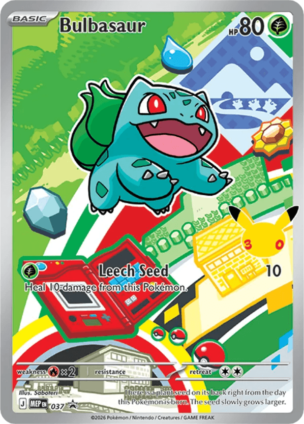 Carta Pokémon Bulbasaur 037 de mep