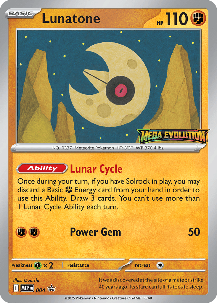 Carta Pokémon Lunatone 004