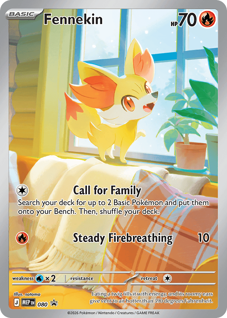 Carta Pokémon Fennekin 080