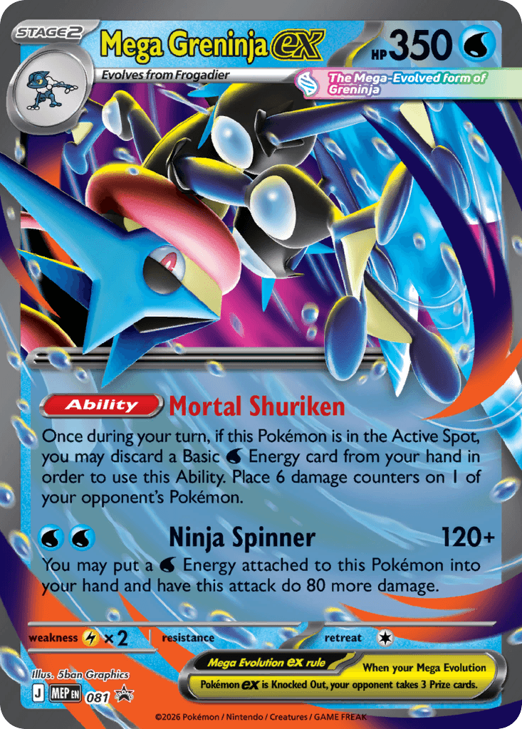 Carta Pokémon Mega Greninja ex 081