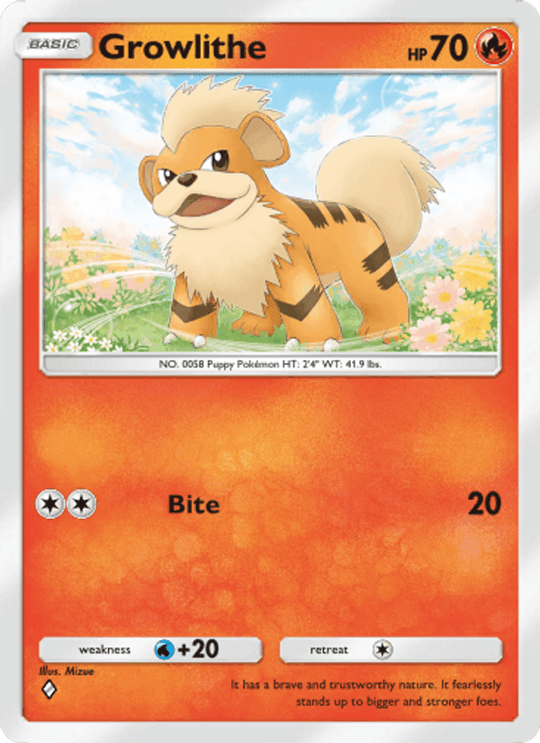 Carta Pokémon Growlithe 039