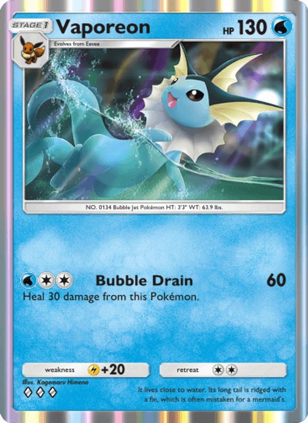 Carta Pokémon Vaporeon 080