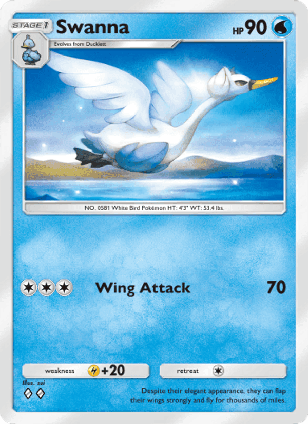 Carta Pokémon Swanna 086