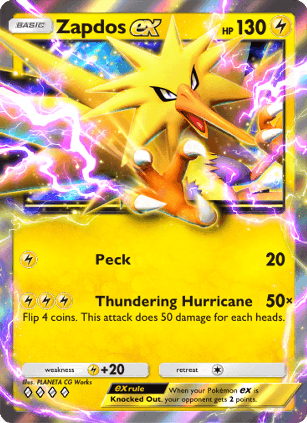 Carta Pokémon Zapdos ex 104