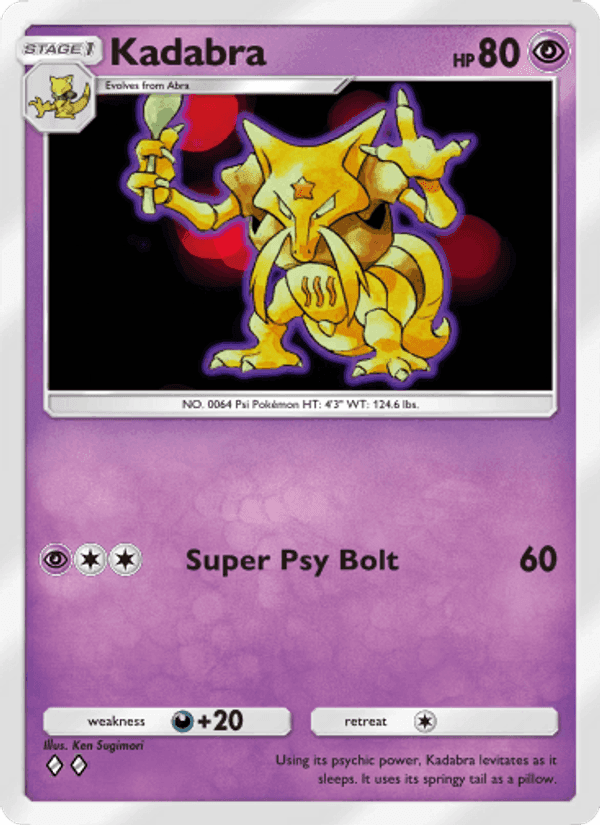 Carta Pokémon Kadabra 116