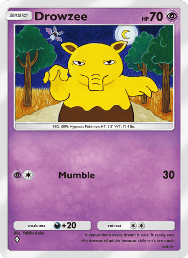 Carta Pokémon Drowzee 124