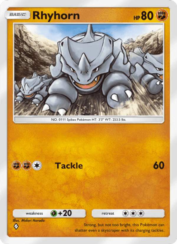 Carta Pokémon Rhyhorn 156