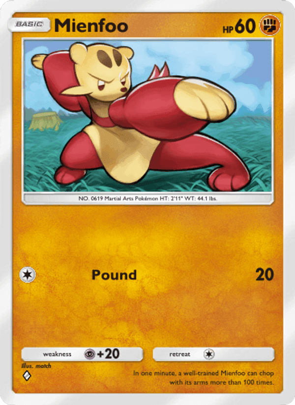 Carta Pokémon Mienfoo 160
