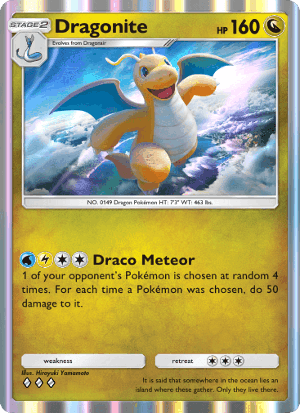 Carta Pokémon Dragonite 185