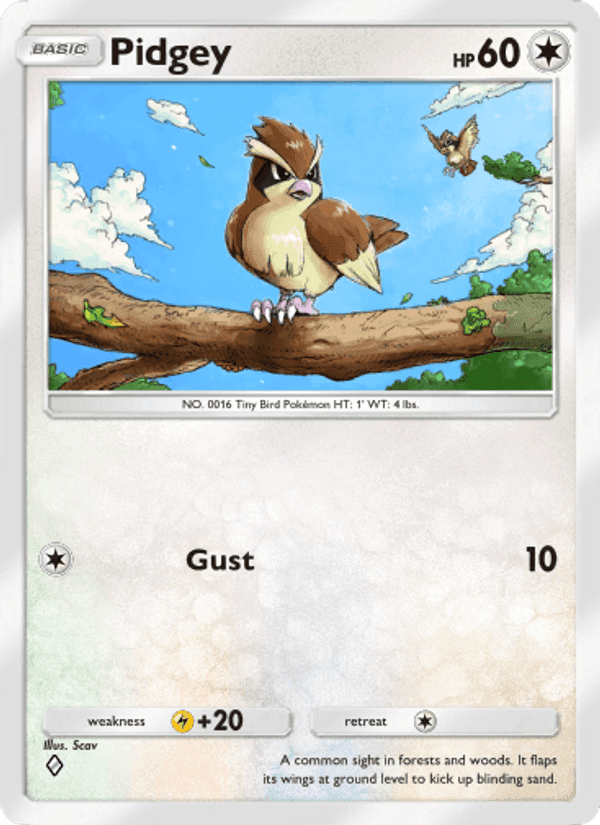 Carta Pokémon Pidgey 186