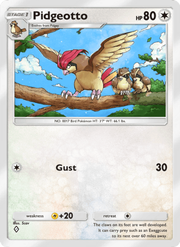 Carta Pokémon Pidgeotto 187
