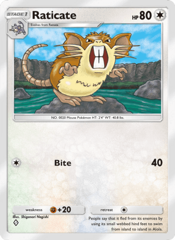 Carta Pokémon Raticate 190