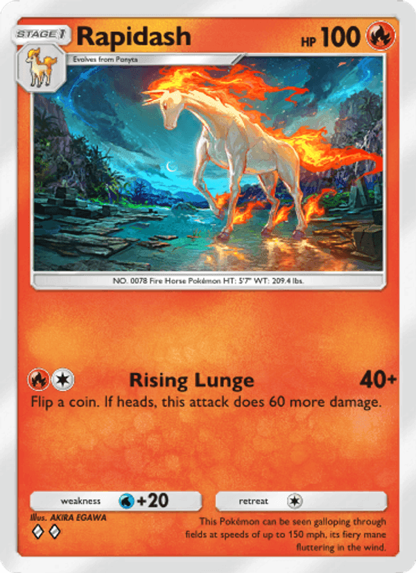 Carta Pokémon Rapidash 011