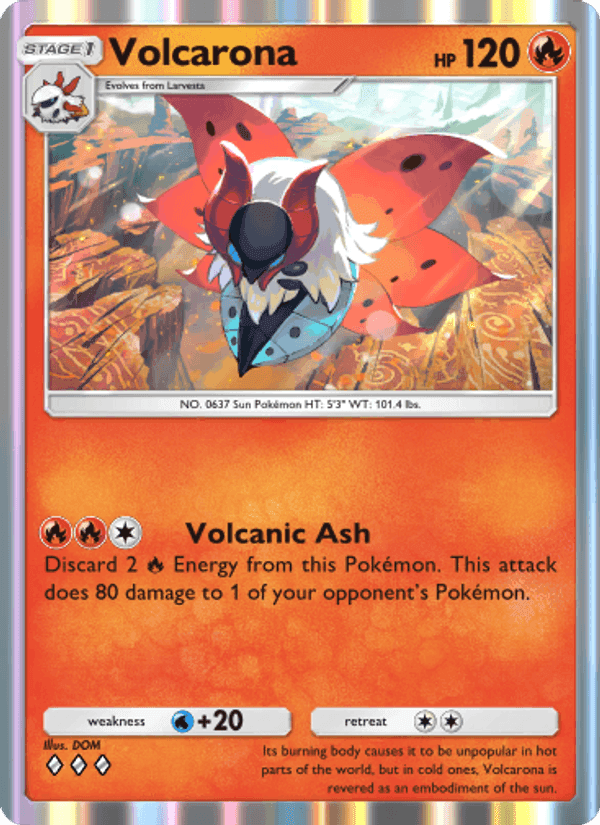 Carta Pokémon Volcarona 014 de A1a