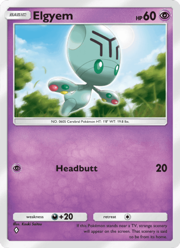Carta Pokémon Elgyem 034