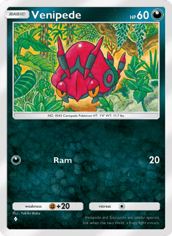 Carta Pokémon Venipede 053