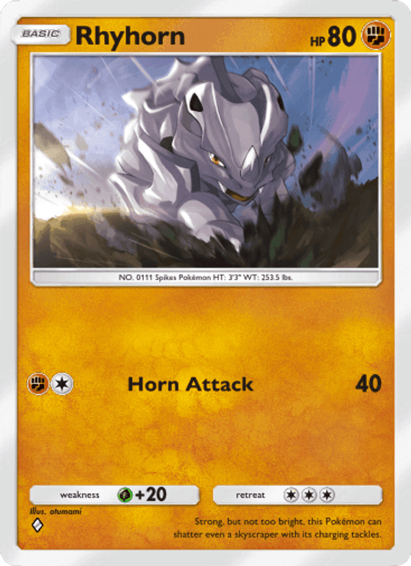 Carta Pokémon Rhyhorn 080
