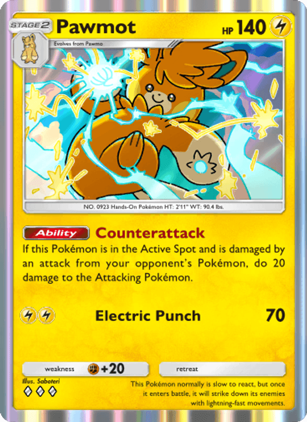 Carta Pokémon Pawmot 028