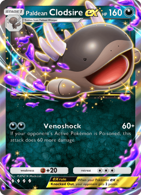 Carta Pokémon Paldean Clodsire ex 048