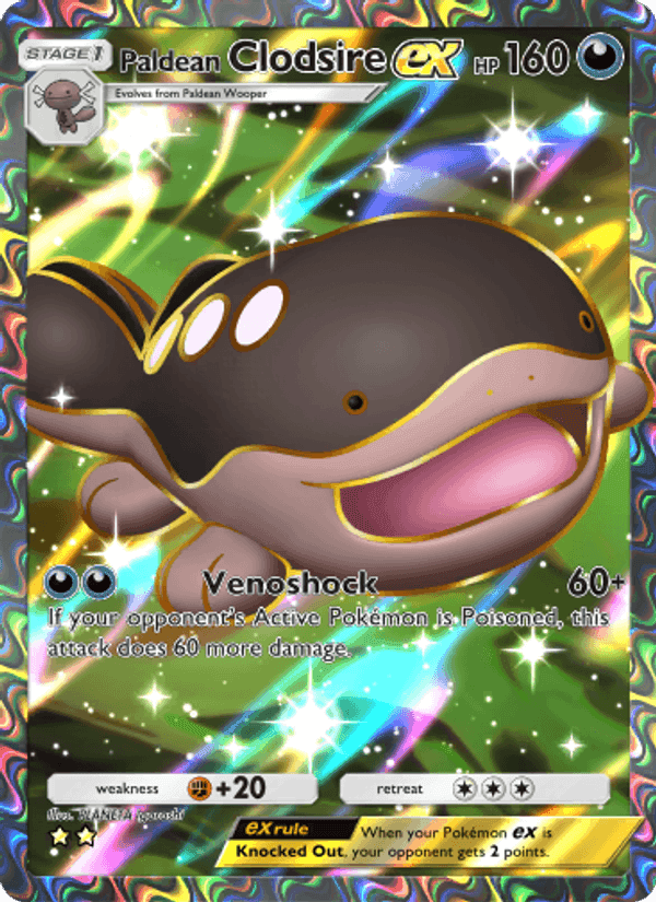 Carta Pokémon Paldean Clodsire ex 085