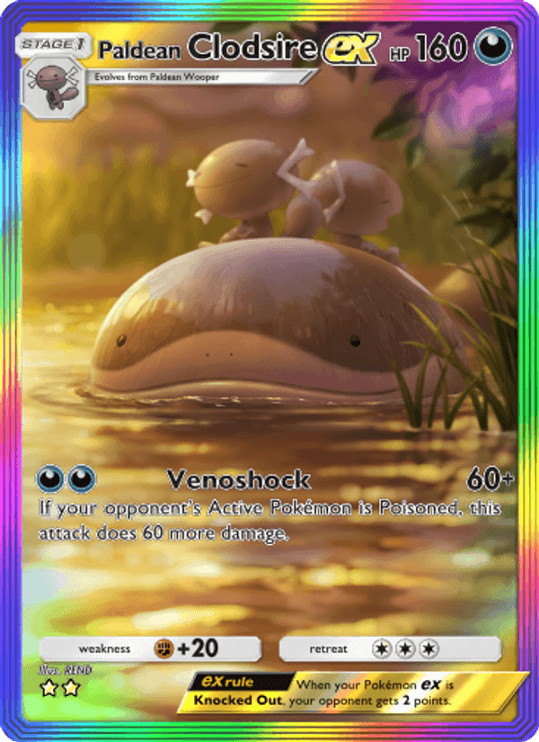 Carta Pokémon Paldean Clodsire ex 093