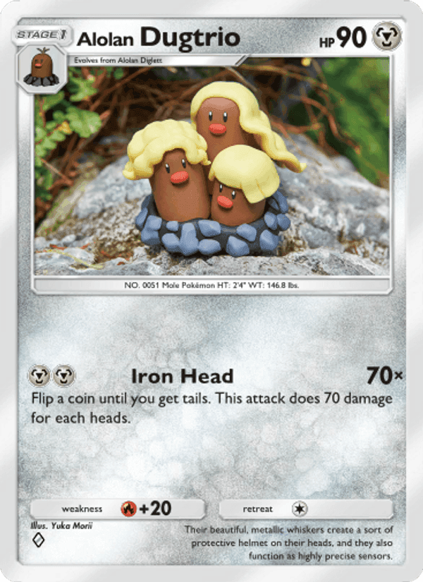 Carta Pokémon Alolan Dugtrio 118