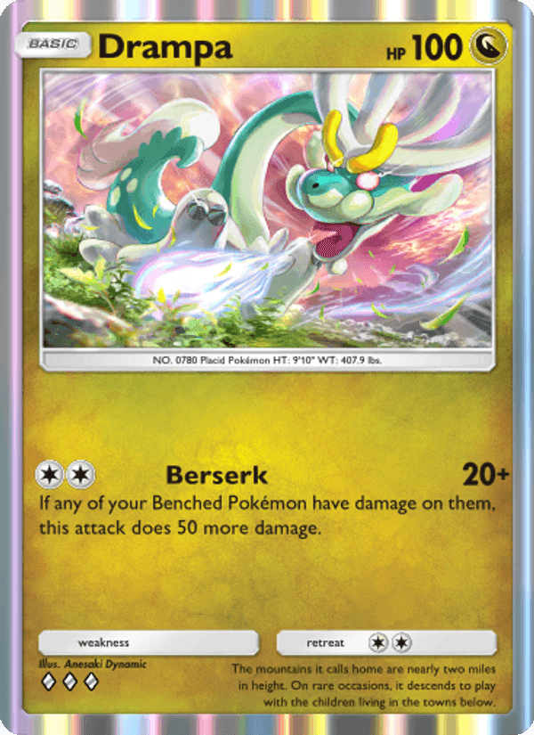 Carta Pokémon Drampa 124