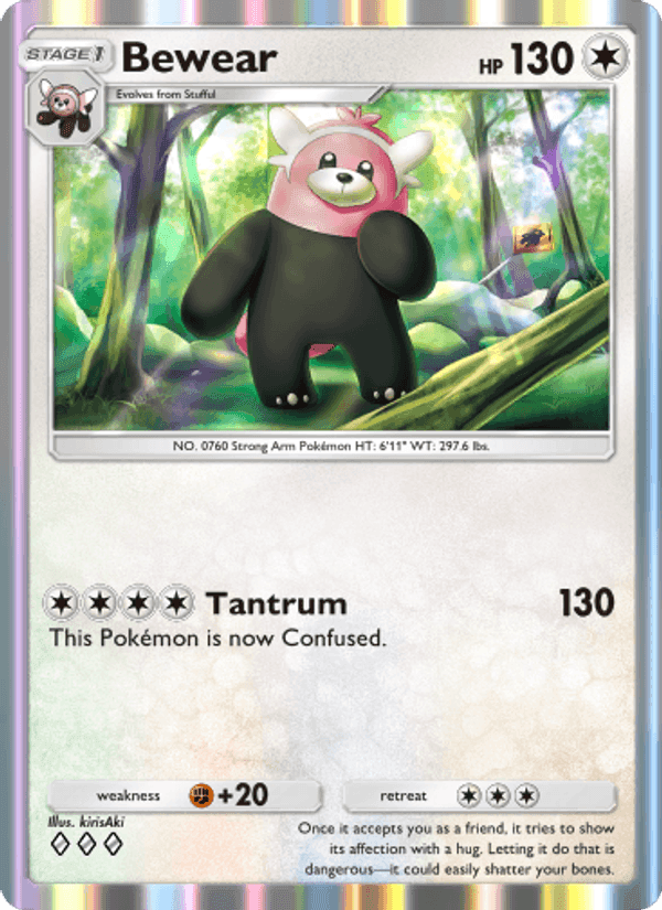 Carta Pokémon Bewear