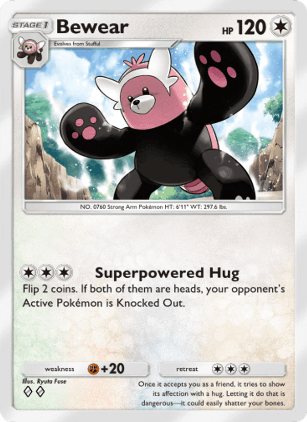 Carta Pokémon Bewear