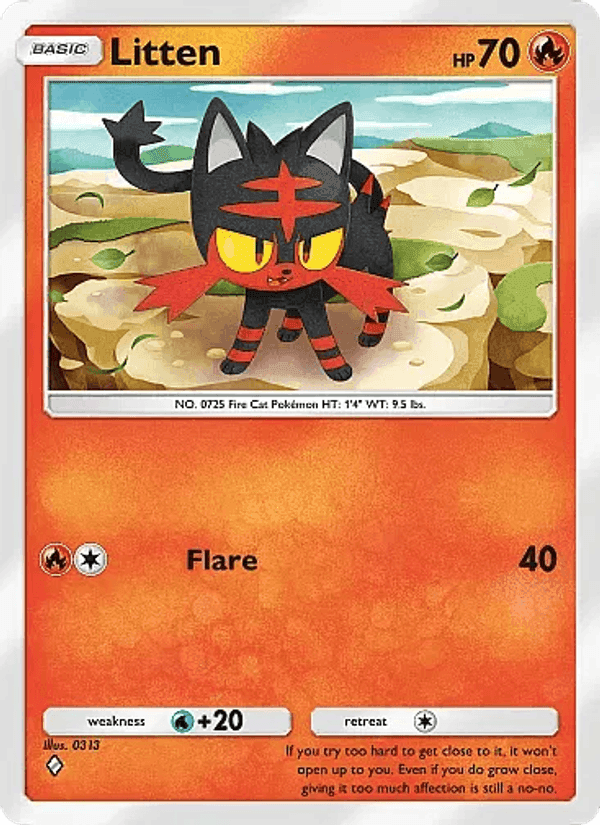 Carta Pokémon Litten 011