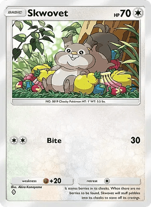 Carta Pokémon Skwovet 064