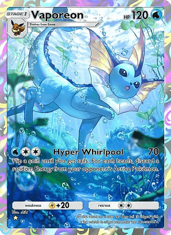 Carta Pokémon Vaporeon 072
