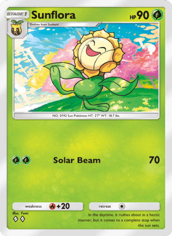 Carta Pokémon Sunflora 017