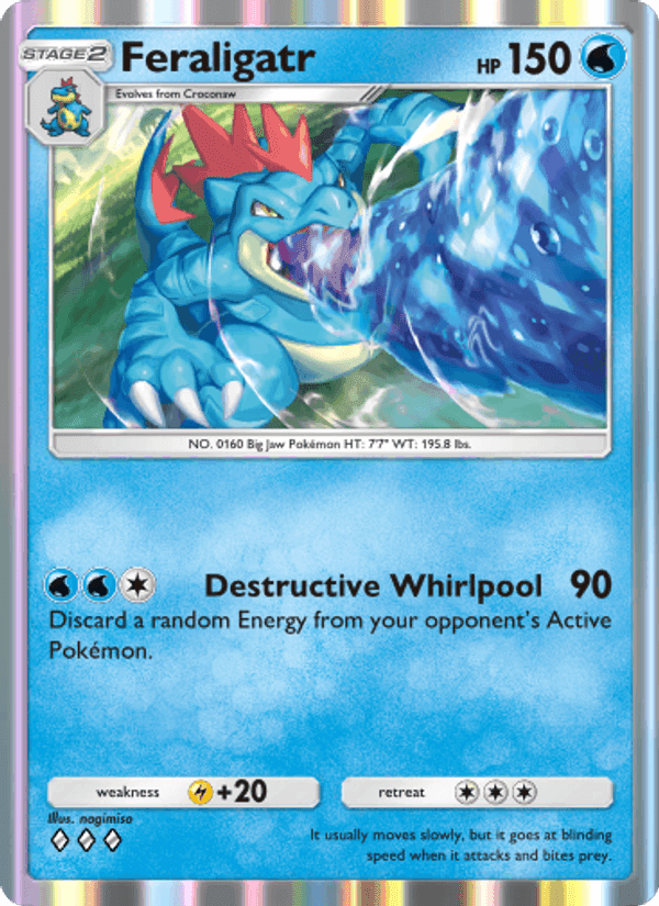 Carta Pokémon Feraligatr 048 de A4