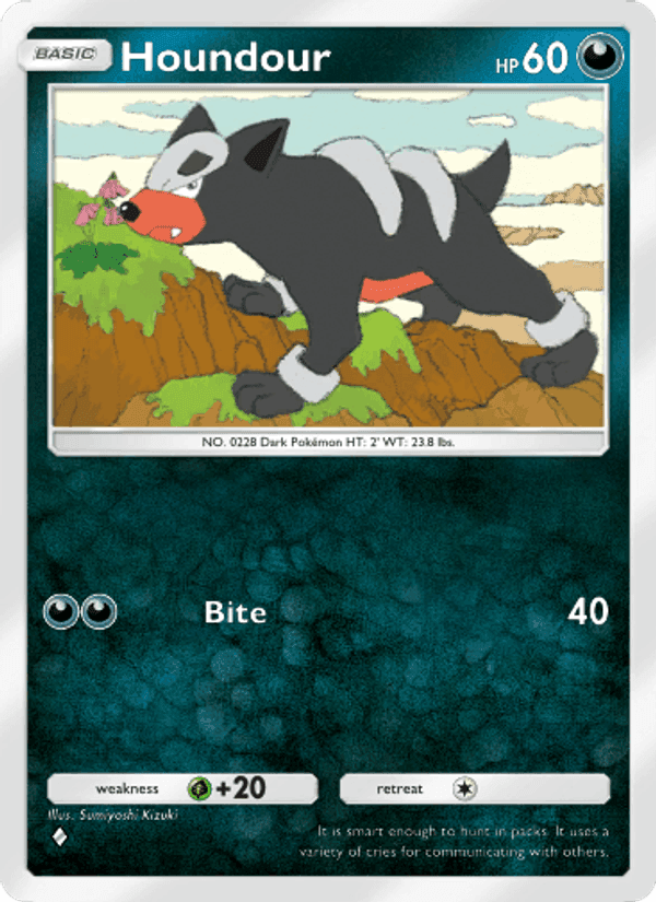 Carta Pokémon Houndour 117