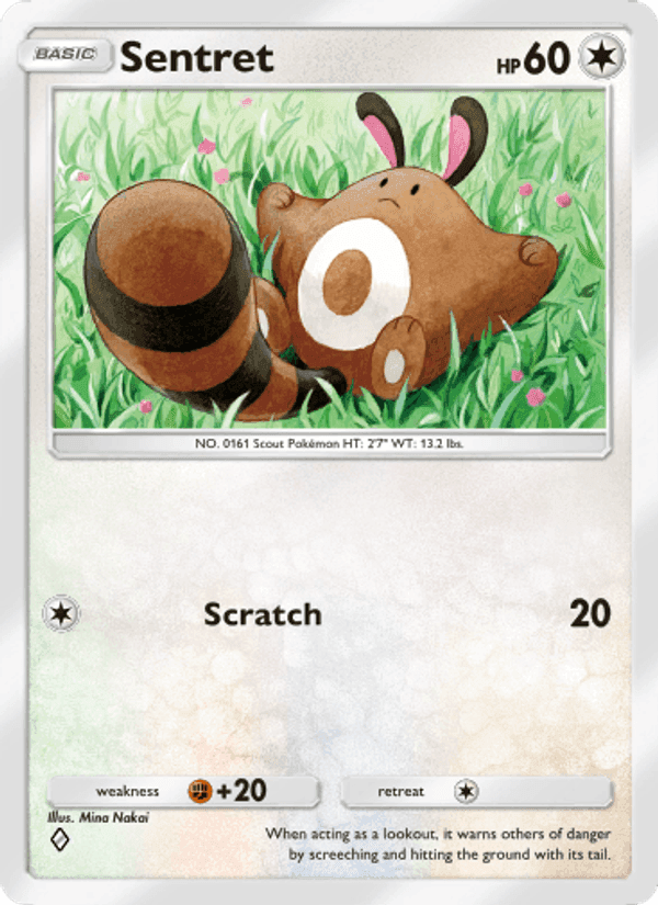 Carta Pokémon Sentret 138 de A4