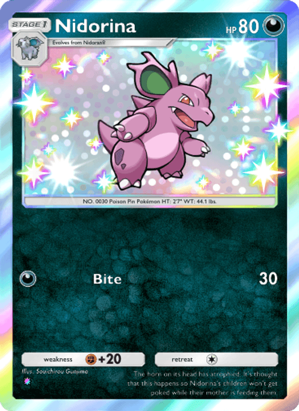 Carta Pokémon Nidorina 224