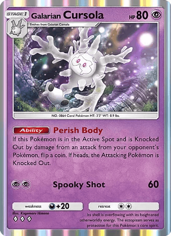 Carta Pokémon Galarian Cursola 035